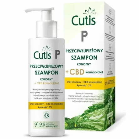 CUTIS P - Przeciwłupieżowy Szampon Konopny + CBD 150 ml - myLab