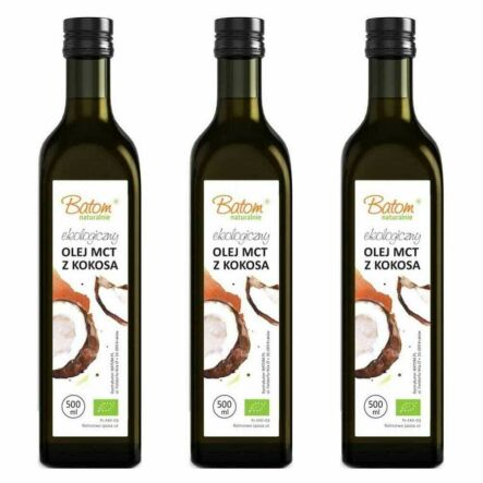 3 x Olej MCT z Kokosa Bio 500 ml - Batom
