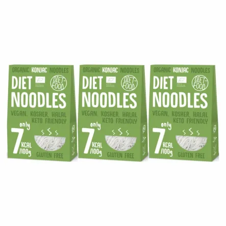 3 x Makaron Konjac Bio Organic Diet Noodles 300 g - Diet Food