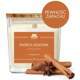 Świeca Sojowa o Zapachu CYNAMON 205 g - Big Nature