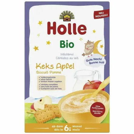 Kaszka Zbożowa Mleczna Ciasteczkowo - Jabłkowa Bez Dodatku Cukru Bio 250 g - Holle