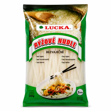 Makaron Ryżowy Wstążki 3 mm 240 g - Lucka