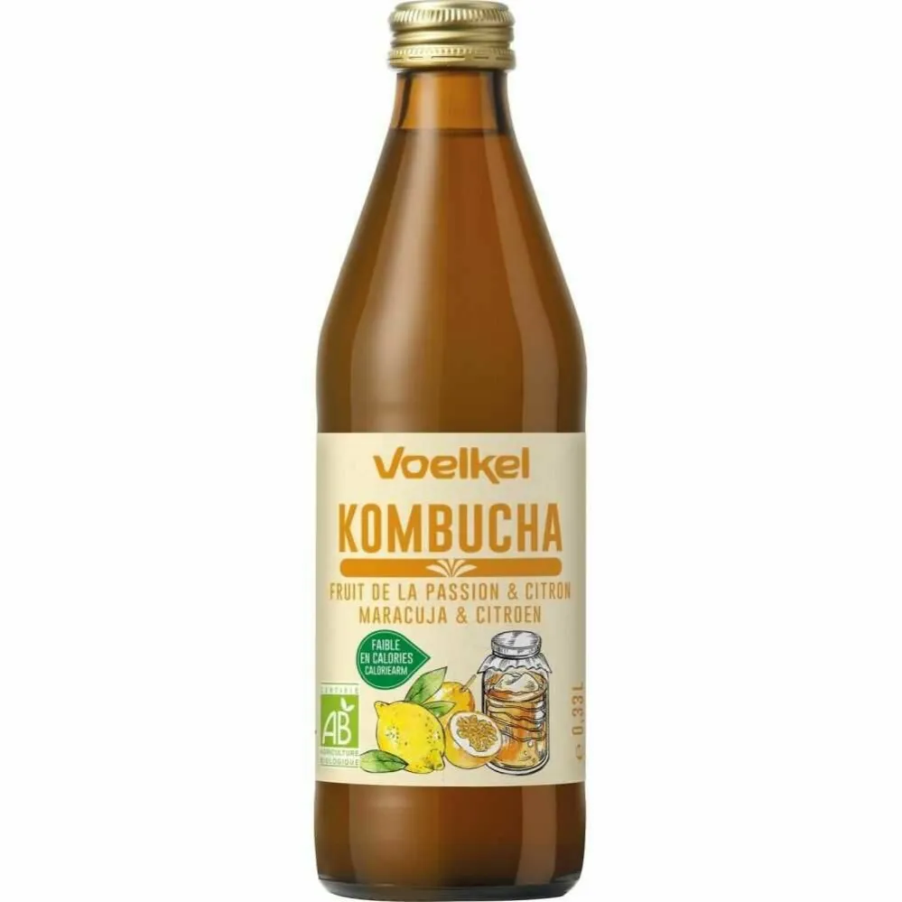 Kombucha Marakuja - Cytryna BIO 330 ml - VOELKEL