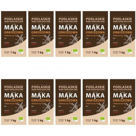 10 x Mąka Orkiszowa Chlebowa Bio 1 kg TYP 750 - BioLife