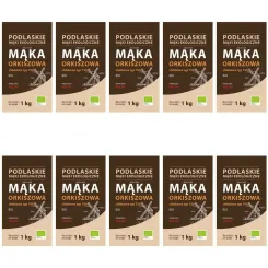 10 x Mąka Orkiszowa Chlebowa Bio 1 kg TYP 750 - BioLife