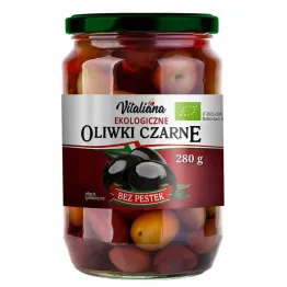 Czarne Oliwki w Solance Bio 280 g (160 g) - Vitaliana