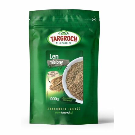Len Mielony 1 kg - Targroch  Mielone Nasiona Lnu Siemię Lniane