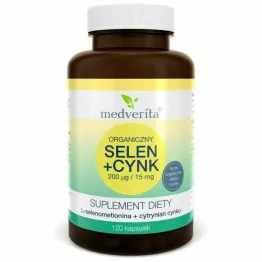 Organiczny Selen +Cynk 120 Kapsułek - Medverita