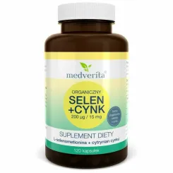 Organiczny Selen +Cynk 120 Kapsułek - Medverita