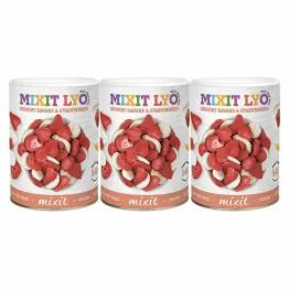 3 x Chrupiące Owoce Banan Truskawka 80 g - Mixit