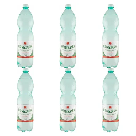 6 x Naturalna Woda Mineralna Niskonasycona Naturalnym CO2 1,5 l - Kryniczanka