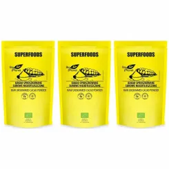 3 x Kakao Sproszkowane Surowe Nieodtłuszczone Bio 150 g - Bio Planet