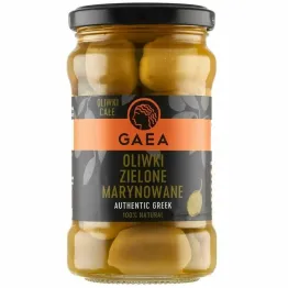 Greckie Zielone Oliwki Całe Marynowane 300 g (165 g) - Gaea