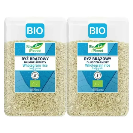 2 x Ryż Brązowy Długoziarnisty Bezglutenowy Bio 2 kg - Bio Planet