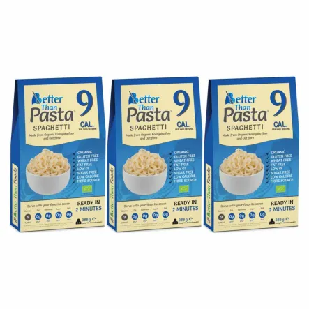 Zestaw 3 x Makaron Konjac Spaghetti Bezglutenowy Bio 385g - Better Than Foods