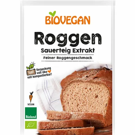 Zakwas Chlebowy Żytni w Proszku Bio 30 g - Biovegan