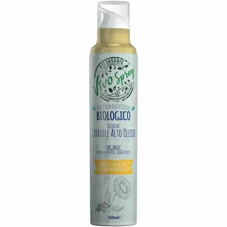 Olej Słonecznikowy Wysokooleinowy Bio w Sprayu 150 ml - Vivo Spray