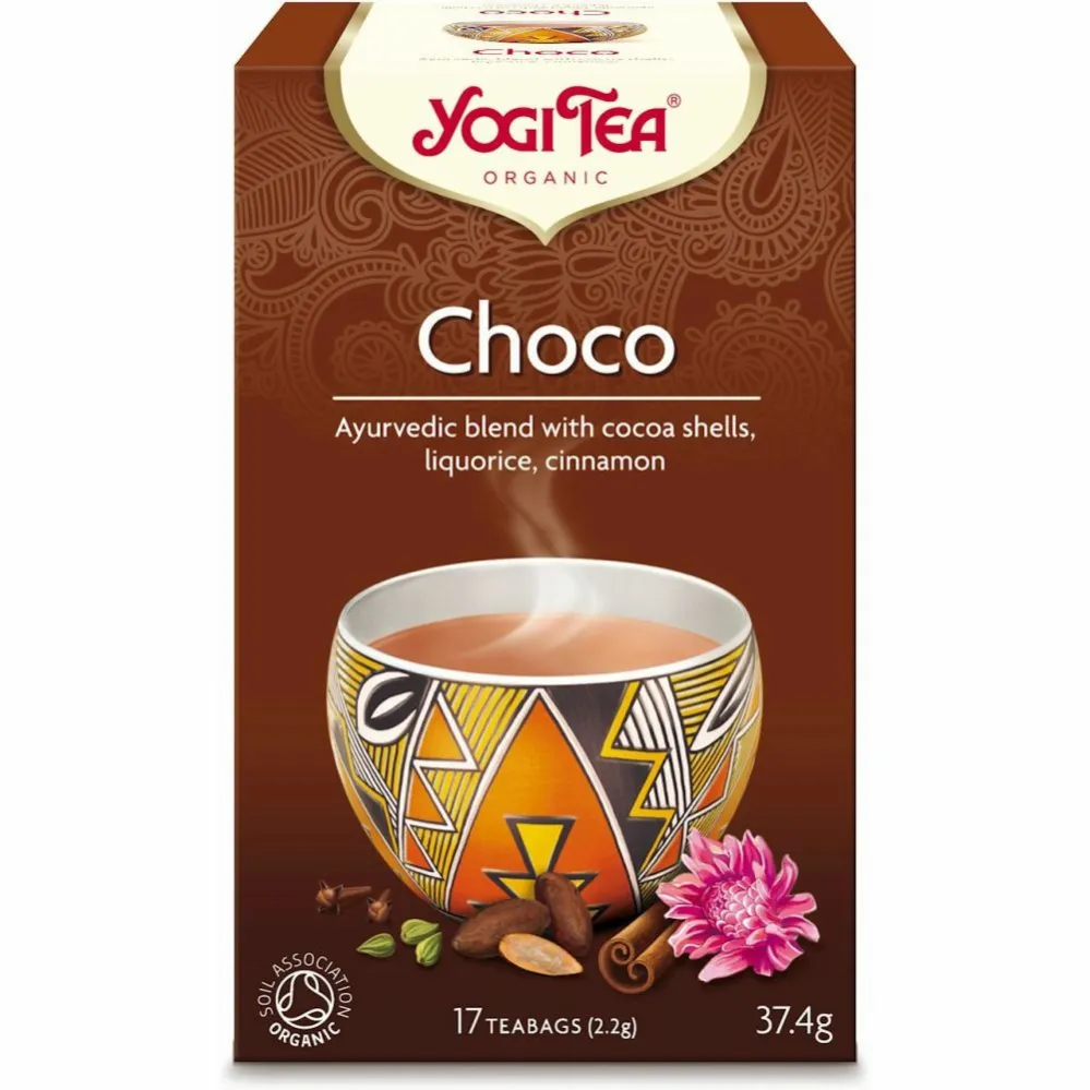 Herbatka Czekoladowa CHOCO z Przypraw Korzennych Bio 17 Saszetek (37,4 g) - Yogi Tea