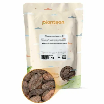 Kakao Ziarno Całe Surowe Bio 100 g - Planteon