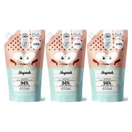 3 x Mydło do Rąk Dla Dzieci NAGIETEK Refill 400 ml - YOPE