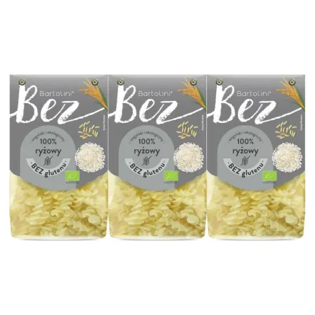 3 x Makaron Ryżowy Świderki Bezglutenowy Bio 250 g - Bartolini