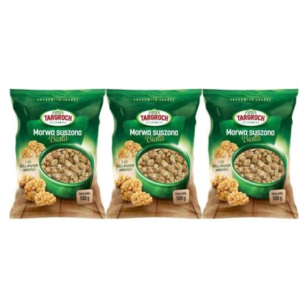 3 x Morwa Biała Suszona Bez Pestek 500 g Targroch  
