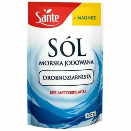 Sól Morska Jodowana Drobnoziarnista 350 g - Sante