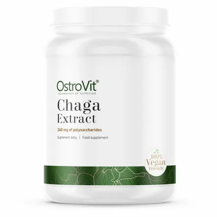 Ekstrakt z Grzybów Chaga - Błyskoporek Podkorowy 50 g - OstroVit 