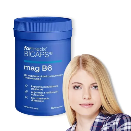 Bicaps Mag B6 Magnez + Witamina B6 60 Kapsułek - Formeds