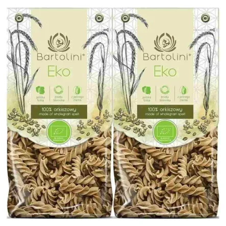 2 x Makaron Orkiszowy Razowy Świderki Bio 250 g - Bartolini