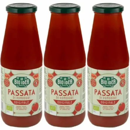3 x Passata Pomidorowa Bio 680 g  - La Bio Idea