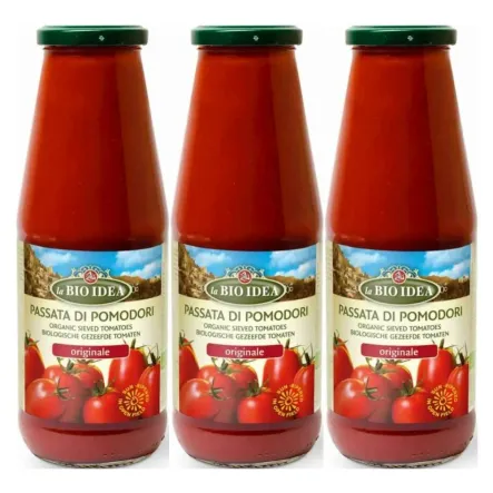 3 x Przecier Pomidorowy Passata Bio 680 G  - La Bio Idea