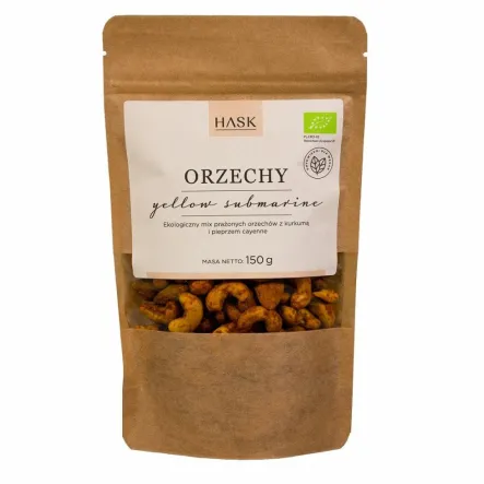 Mix Prażonych Orzechów z Kurkumą i Pieprzem Cayenne Bio 150 g Hask