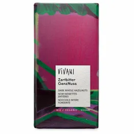 Czekolada Gorzka z Całymi Orzechami Bio 100 g Vivani