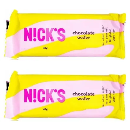 2 x Wafelek Czekoladowy w Czekoladzie Mlecznej Bezglutenowy Bez Dodatku Cukru 35 g - N!CK'S