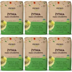 6 x Mąka Żytnia Chlebowa BIO 1 kg - Probio