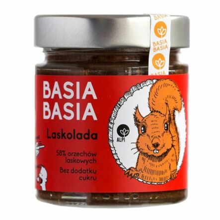 Krem z Orzechów Laskolada bez Dodatku Cukru 210 g - Basia Basia