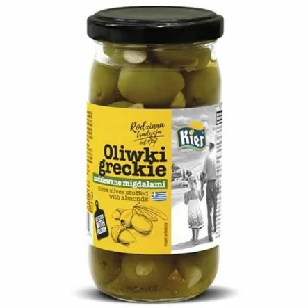 Oliwki Greckie Nadziewane Migdałami 350 g (200 g) - Kier