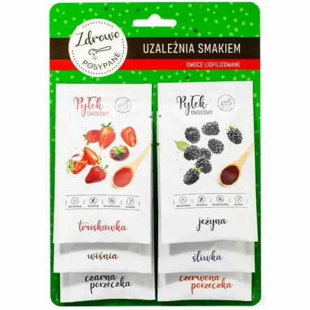 Owoce Liofilizowane w Pyłku Set Zielony 30 g (6x 5 g) - Zdrowo Posypane