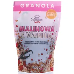 Granola Malina and Wanilia Bez Dodatku Cukru 400 g - CLEAN EATING