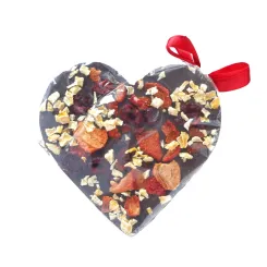 Serce - Czekolada Gorzka 72% Kakao z Truskawkami Brzoskwinią i Wiśniami 80 g - Santini