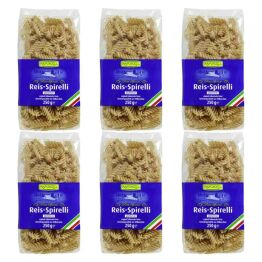 6 x Makaron Ryżowy Razowy Świderki Bezglutenowy Bio 250 g - Rapunzel