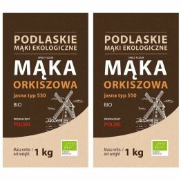 2 x Polska Mąka Orkiszowa Jasna Typ 550 Bio 1 kg BioLife
