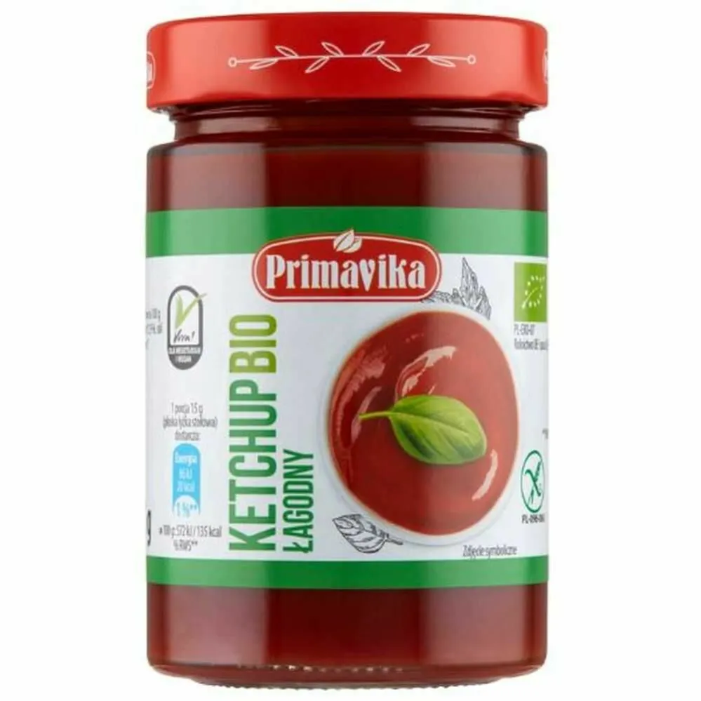 Ketchup Łagodny Bezglutenowy Bio 315 g - Primavika