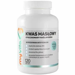 Kwas Masłowy (Otoczkowany Maślan Sodu) 120 Kapsułek - MyVita