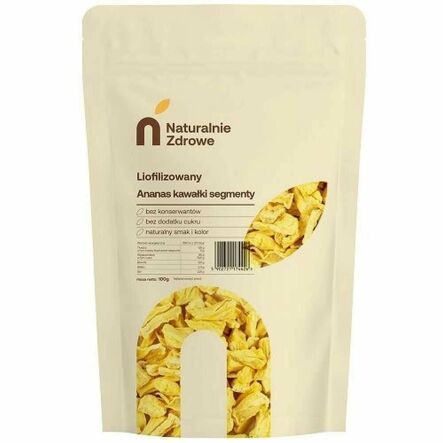 Ananas Liofilizowany Kawałki 100 g - Naturalnie Zdrowe
