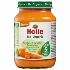 Obiadek Marchew i Ziemniak Bez Dodatku Cukru Bezglutenowy Demeter Bio 190 g - Holle