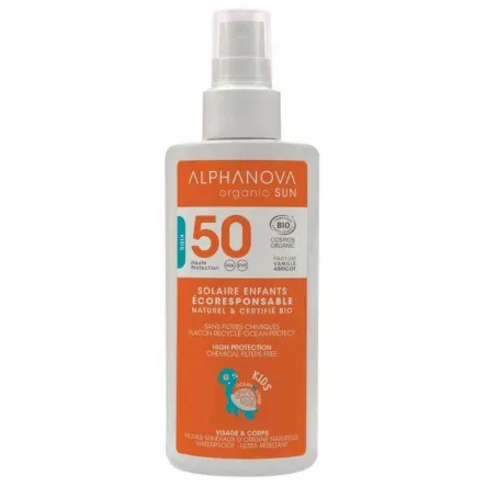 Bio Spray Przeciwsłoneczny KIDS Filtr 50 UVA/UVB 125 g - Alphanova Sun