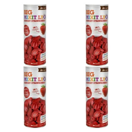 4 x Duża Chrupiąca Truskawka (Liofilizowane Truskawki) 100 g - Mixit