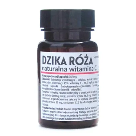 Dzika Róża - Naturalna Witamina C 30 Kapsułek - Herbapol Kraków